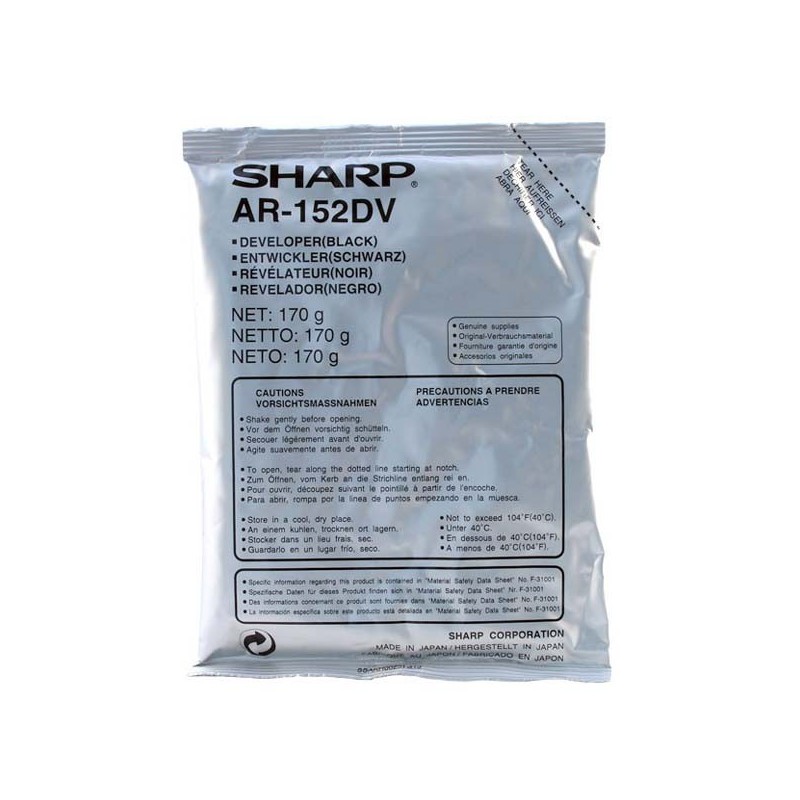 Sharp oryginalny developer AR-152DV, 25000s, Sharp AR-121E, 122E, 151, 153, 156, 5012, 5415 - 1