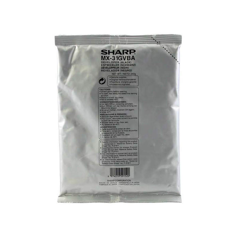 Sharp oryginalny developer MX31GVBA, black, 100000s, Sharp MX 2600, 3100 - 1