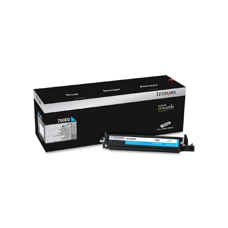 Lexmark oryginalny developer 70C0D20, cyan, 40000s, Lexmark CX510de, CX410de, CX310dn, CS510de, CS410n, CS310n - 1