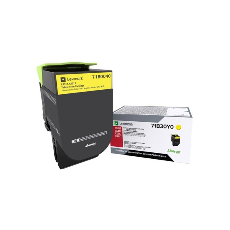 Lexmark oryginalny toner 71B0040, yellow, 2300s, Lexmark - 1