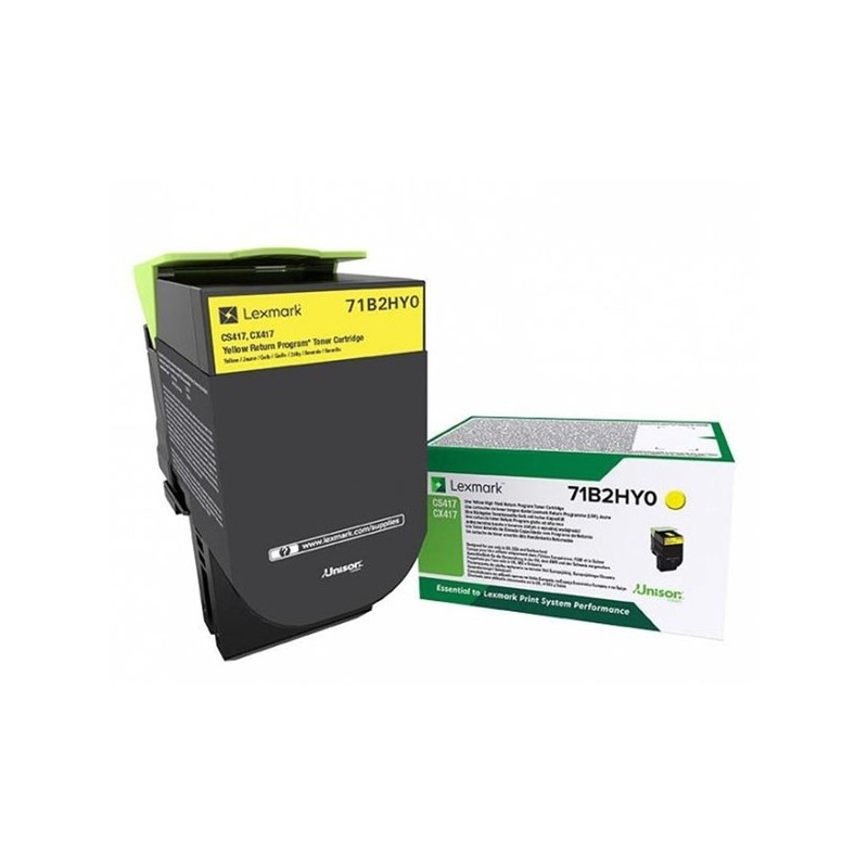 Lexmark oryginalny toner 71B2HY0, yellow, 3500s, Lexmark CS417dn,CS517de,CX417de - 1