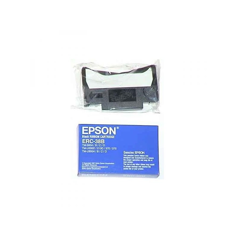 Epson oryginalny tasma do kas fiskalnych, C43S015374, ERC 38, czarna, Epson TM-300, U 375, U 210, U 220 - 1