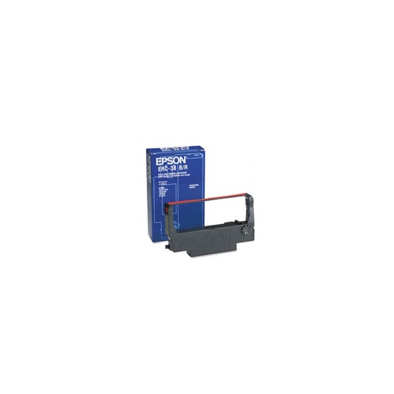 Epson oryginalny tasma do kas fiskalnych, C43S015376, ERC 38, czerwono-czarna, Epson TM-300, U-375, 210, 300, 200 - 1