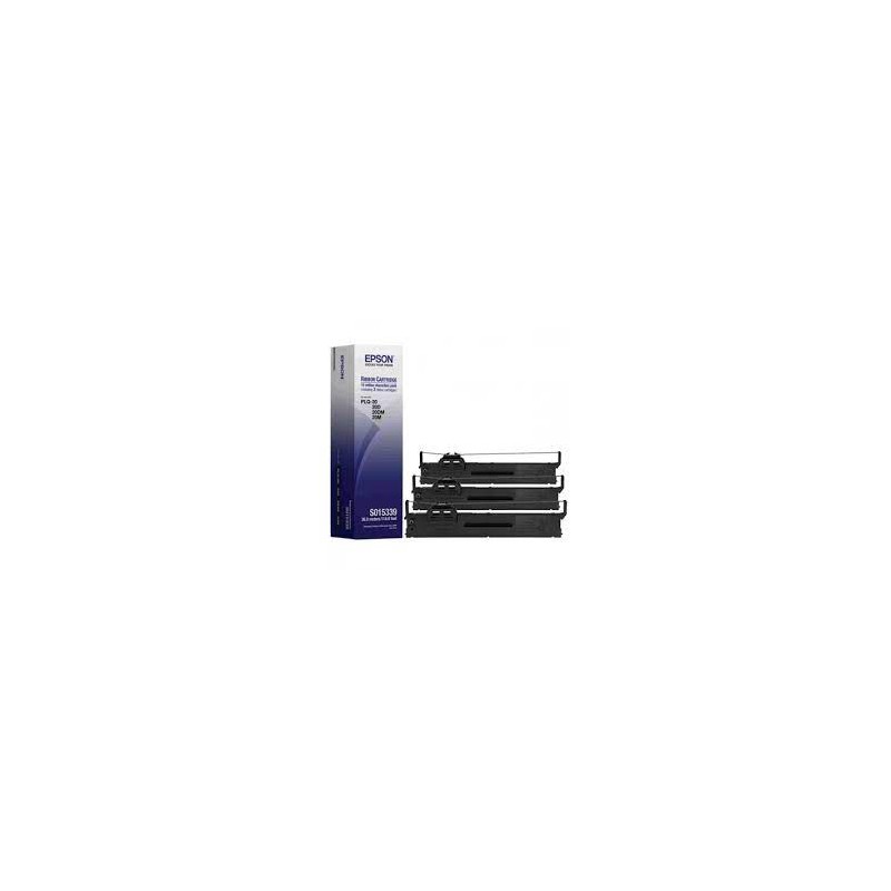 Epson oryginalny taśma do drukarki, C13S015339, czarna, 3szt, Epson PLQ 20, 20M - 1