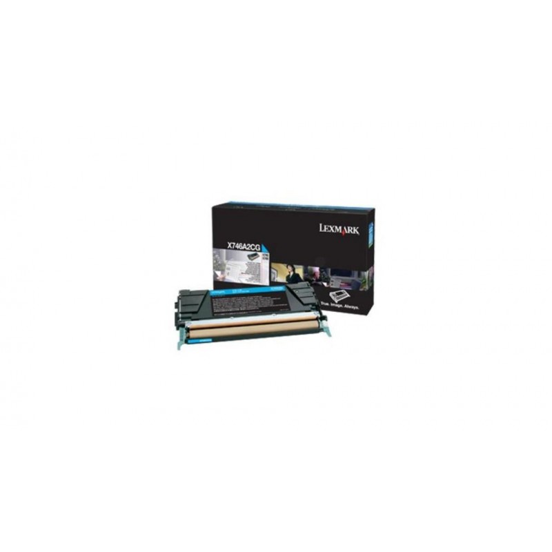 Lexmark oryginalny toner X746A2CG, cyan, 70000s, Lexmark X746DE, X748DE, X748DTE, O - 1