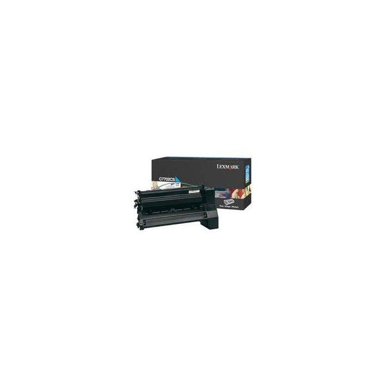Lexmark oryginalny toner C7702CS, cyan, 6000s, Lexmark C77X, O - 1