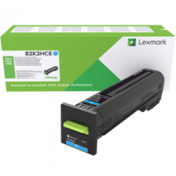 Lexmark oryginalny toner 82K2HCE, cyan, 17000s, high capacity, Lexmark CX820de,CX820dtfe,CX825de,CX825dte,CX825dtfe,CX860, O - 1