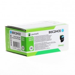 Lexmark oryginalny toner 80C2HCE, cyan, 3000s, Lexmark CX410, 510, O - 1