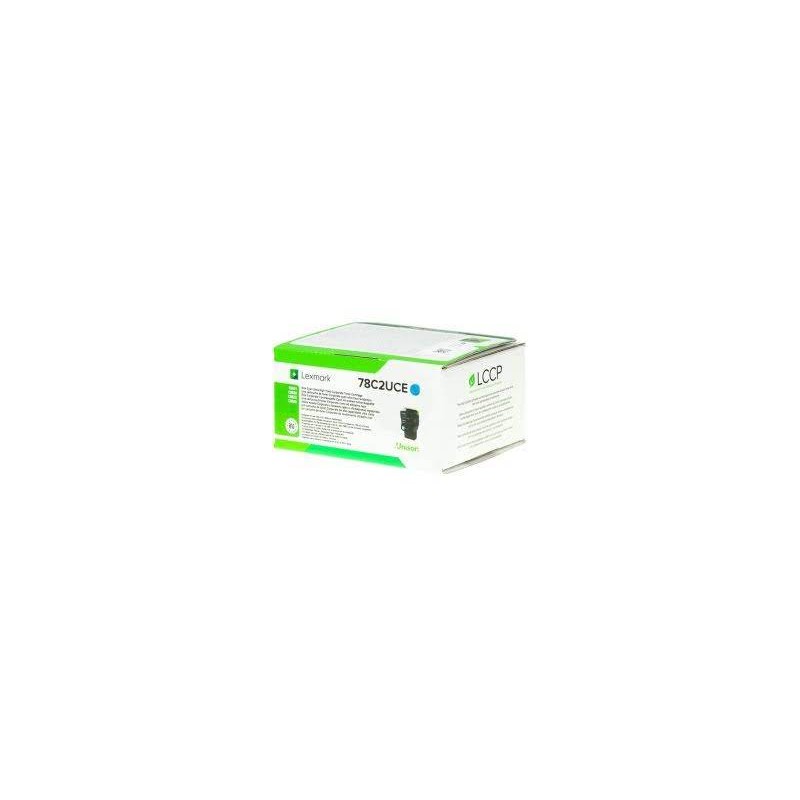 Lexmark oryginalny toner 78C2UCE, cyan, 7000s, ultra high capacity, Lexmark CS521dn,CS622de,CX622ade,CX625ade,CX625adhe, O - 1