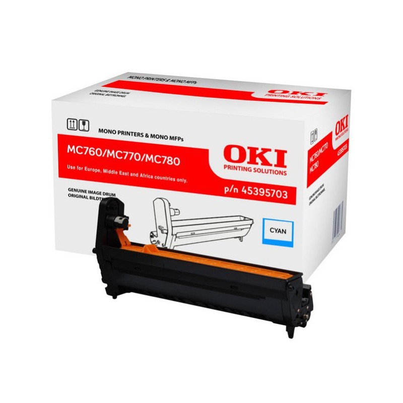 OKI oryginalny bęben 45395703, cyan, 30000s, OKI MC760, 770, 780 - 1