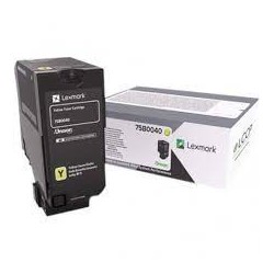 Lexmark oryginalny toner 75B0040, yellow, 10000s, high capacity, Lexmark CS727, CS728, CX727, O - 1