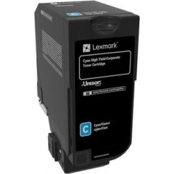 Lexmark oryginalny toner 74C2HCE, cyan, 12000s, kartridż korporacyjny, high capacity, return, Lexmark CS725de, CS725dte, O - 1