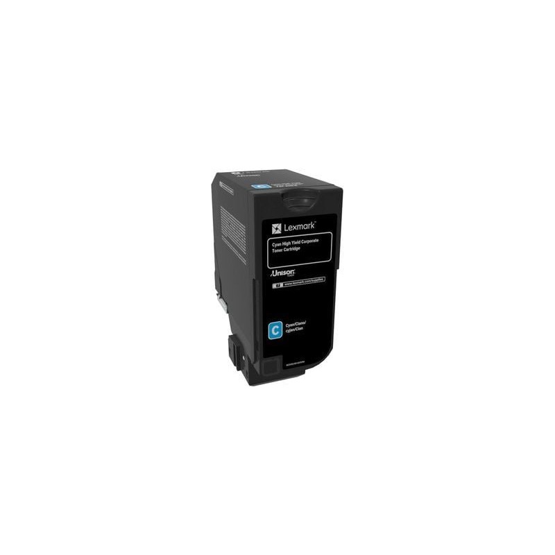 Lexmark oryginalny toner 74C2HCE, cyan, 12000s, kartridż korporacyjny, high capacity, return, Lexmark CS725de, CS725dte, O - 1
