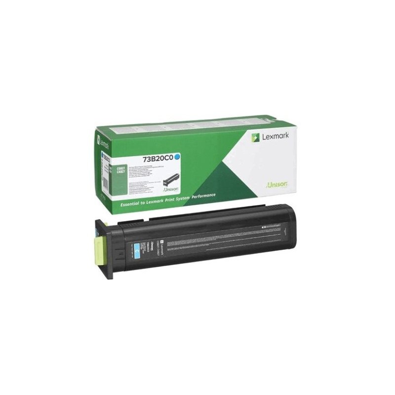 Lexmark oryginalny toner 73B20C0, cyan, 15000s, return, Lexmark CS827de, CX827de, O - 1