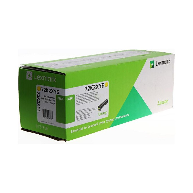 Lexmark oryginalny toner 72K2XYE, yellow, 22000s, extra duża pojemność, Lexmark CS820de,CS820dte,CS820dtfe, O - 1
