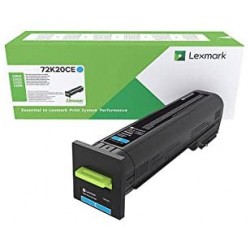 Lexmark oryginalny toner 72K20CE, cyan, 8000s, Lexmark CS820de,CS820dte,CS820dtfe,CX820de,CX820dtfe, O - 1