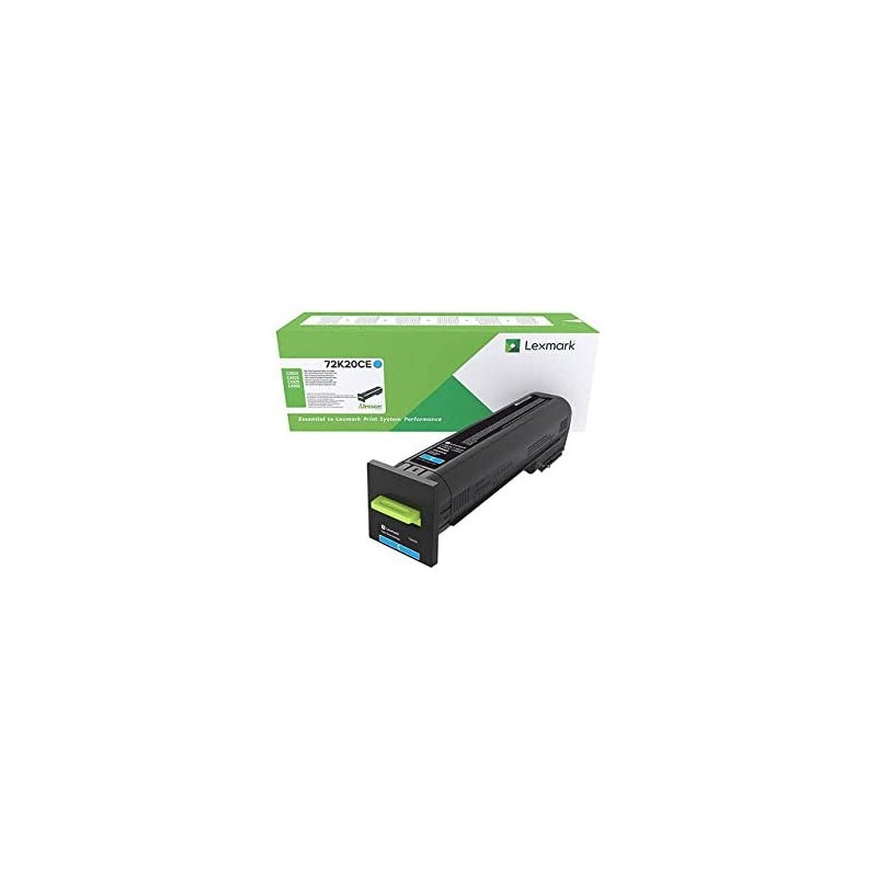 Lexmark oryginalny toner 72K20CE, cyan, 8000s, Lexmark CS820de,CS820dte,CS820dtfe,CX820de,CX820dtfe, O - 1