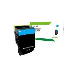 Lexmark oryginalny toner 80C20CE, cyan, 1000s, return, Lexmark CX310dn, CX310n, CX410de, CX410, O - 1