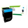 Lexmark oryginalny toner 80C20CE, cyan, 1000s, return, Lexmark CX310dn, CX310n, CX410de, CX410, O - 1