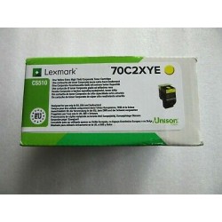 Lexmark oryginalny toner 70C2XYE, yellow, 4000s, extra duża pojemność, return, Lexmark CS510de, CS510dte, O - 1