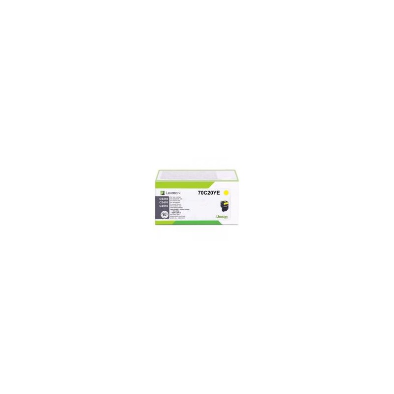 Lexmark oryginalny toner 70C20YE, yellow, 1000s, return, Lexmark CS310dn,CS310n,CS410dn,CS410dtn,CS410n,CS510de, O - 1