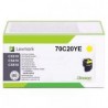 Lexmark oryginalny toner 70C20YE, yellow, 1000s, return, Lexmark CS310dn,CS310n,CS410dn,CS410dtn,CS410n,CS510de, O - 1