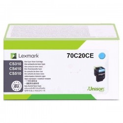 Lexmark oryginalny toner 70C20CE, cyan, 1000s, return, Lexmark CS310dn,CS310n,CS410dn,CS410dtn,CS410n,CS510de, O - 1