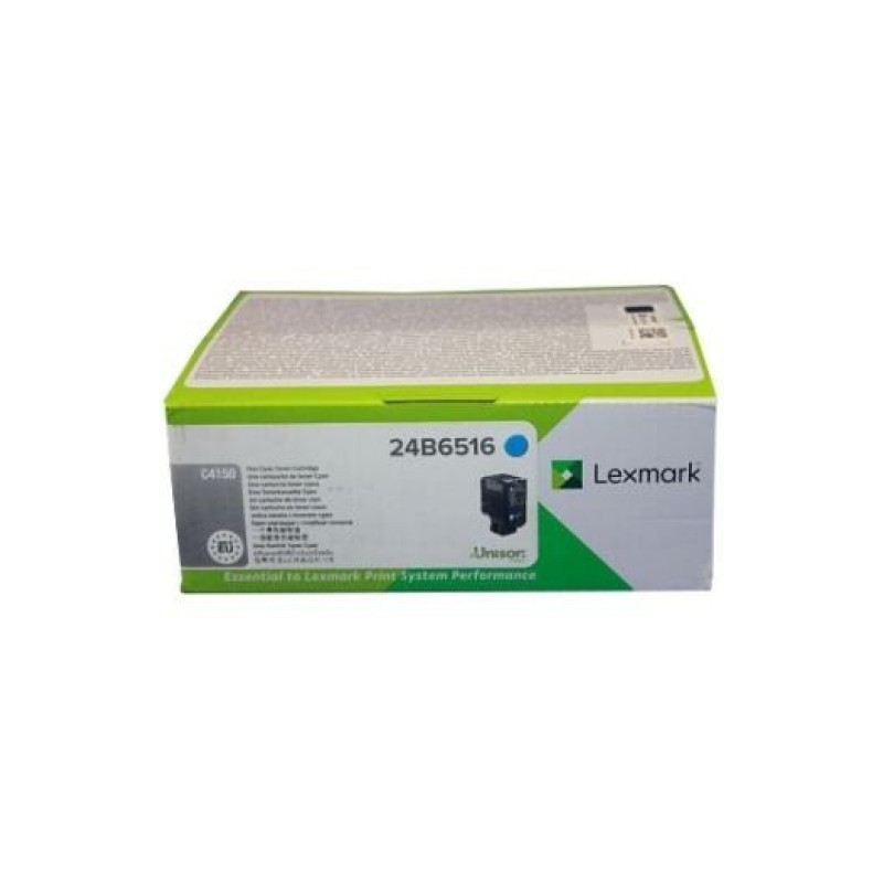 Lexmark oryginalny toner 24B6516, cyan, 10000s, high capacity, return, Lexmark C 4150, O - 1