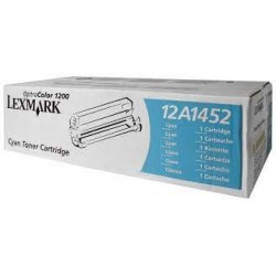 Lexmark oryginalny toner 12A1452, cyan, 6500s, Lexmark Optra Color 1200, O - 1