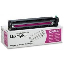 Lexmark oryginalny toner 12A1451, magenta, 6500s, Lexmark Optra Color 1200, O - 1