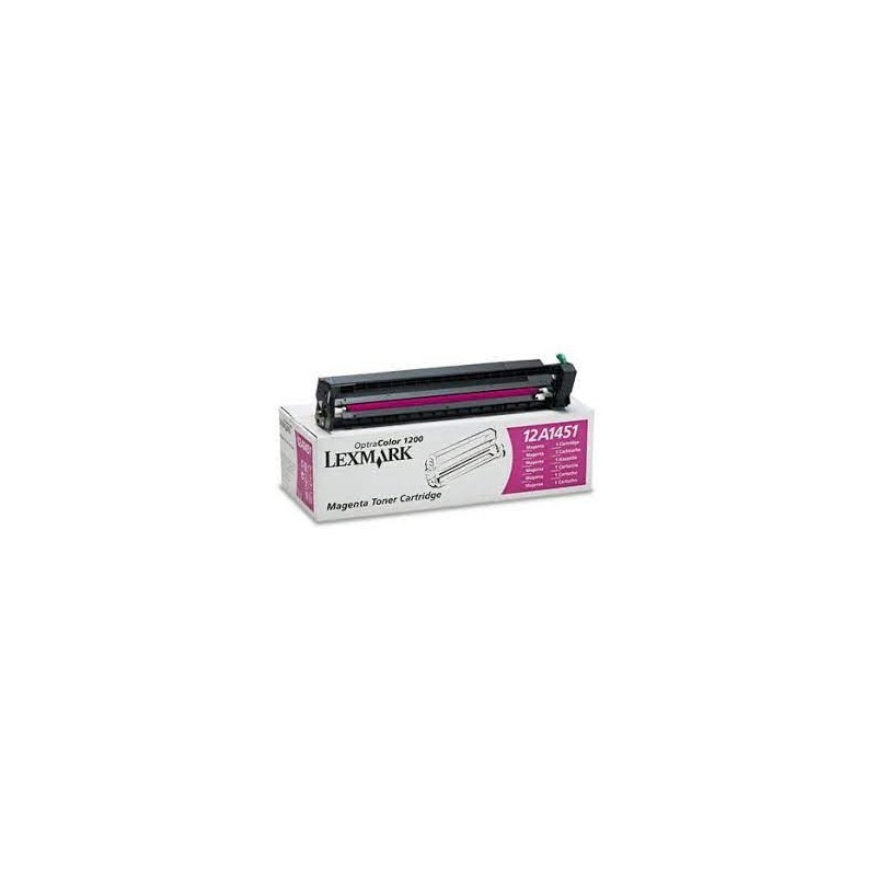 Lexmark oryginalny toner 12A1451, magenta, 6500s, Lexmark Optra Color 1200, O - 1