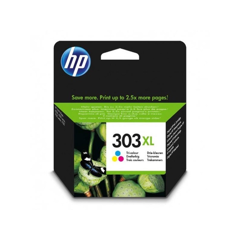 HP oryginalny ink / tusz T6N03AE, HP 303XL, color, 415s, high capacity, HP ENVY Photo 6230, 7130, 7134, 7830 - 1
