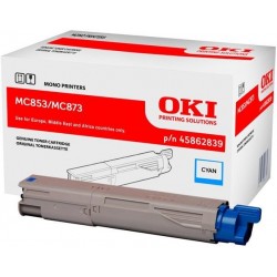 OKI oryginalny toner 45862839, cyan, 7300s, OKI MC853, MC873, O - 1