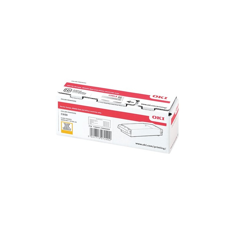 OKI oryginalny toner 09006129, yellow, 6000s, OKI C650, C650dn, O - 1