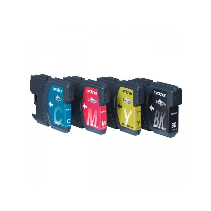 Brother oryginalny ink / tusz LC-1100HYVALBP, CMYK, 900/3x750s, high capacity, Brother DCP-6690CW, MFC-6490CW,MFC-6890CW, wygod 