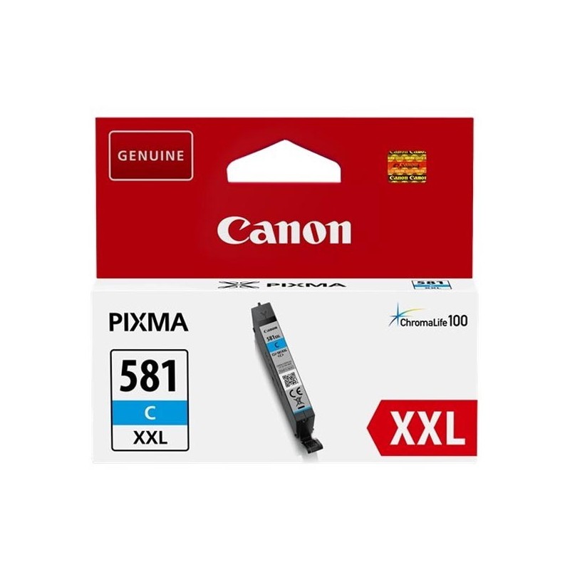 Canon oryginalny ink / tusz CLI-581C XXL, cyan, 11.7ml, 1995C001, very high capacity, Canon PIXMA TR7550, TR8550, TS6150, TS815 
