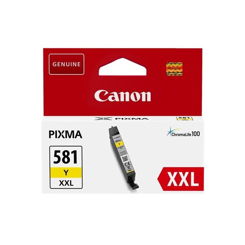 Canon oryginalny ink / tusz CLI-581Y XXL, yellow, 11.7ml, 1997C001, very high capacity, Canon PIXMA TR7550, TR8550, TS6150, TS8 