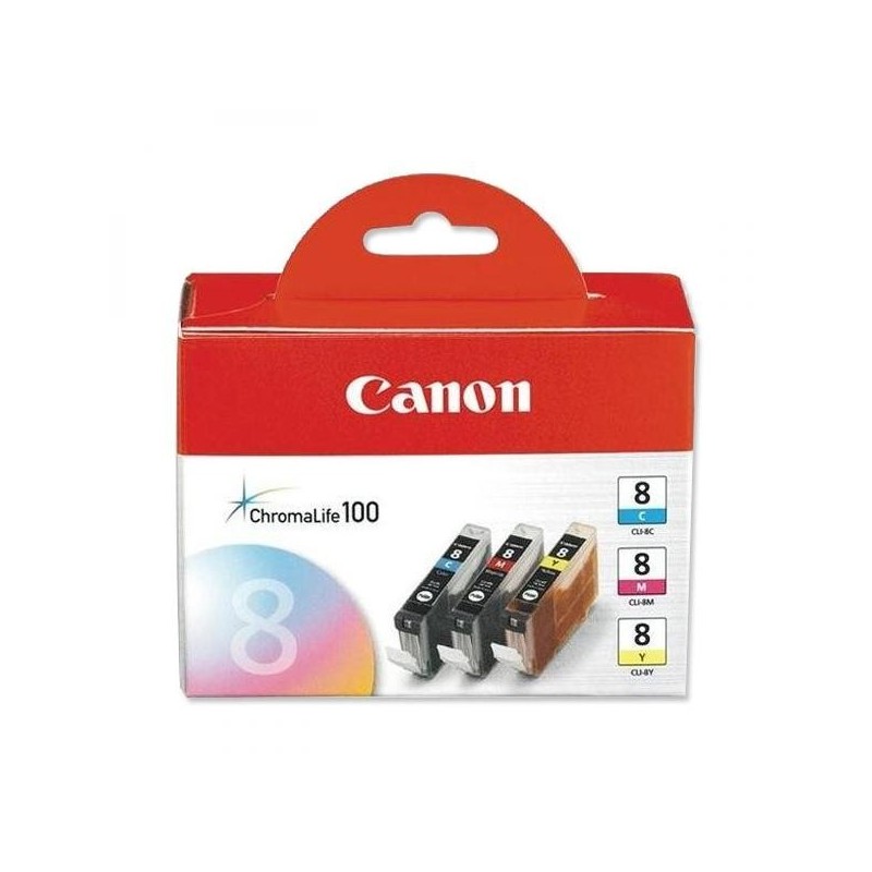 Canon oryginalny ink / tusz CLI8CMY, cyan/magenta/yellow, 0621B029, 0621B026, Canon 3-pack C/M/Y iP4200, iP5200, iP5200R, MP500 