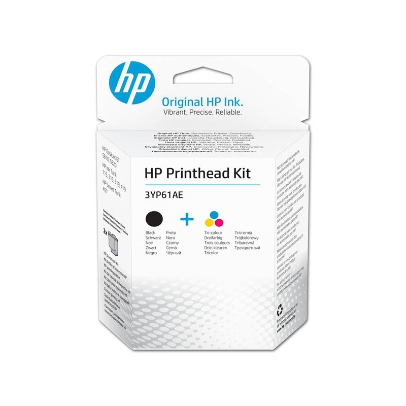 HP oryginalny Zestaw głowicy drukującej, printhead kit 3YP61AE, black/color, Replacement Kit, HP DeskJet GT 5810, 5820, Ink Tan 