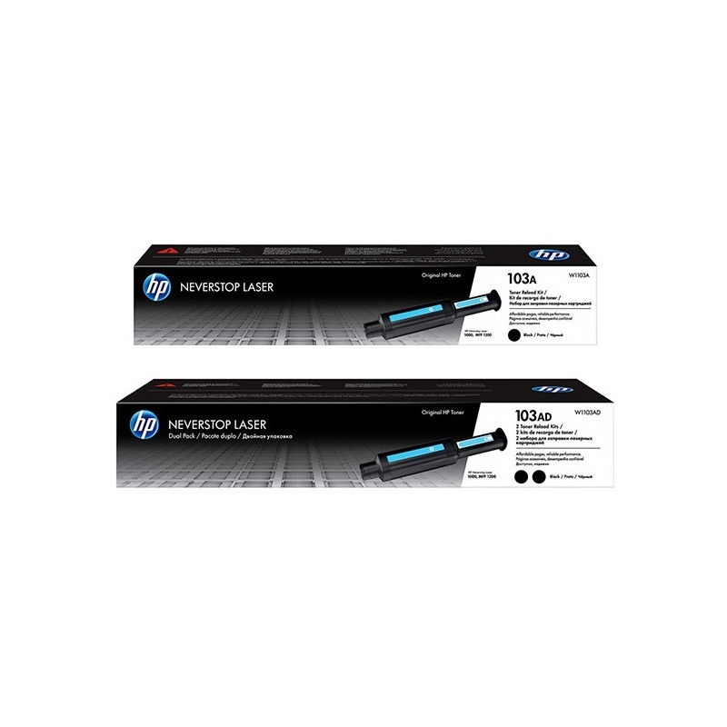 HP oryginalny Neverstop Toner Reload Kit W1103AD, black, 5000 (2x2500)s, HP 103AD, HP Neverstop Laser MFP 1200, Neverstop Laser 