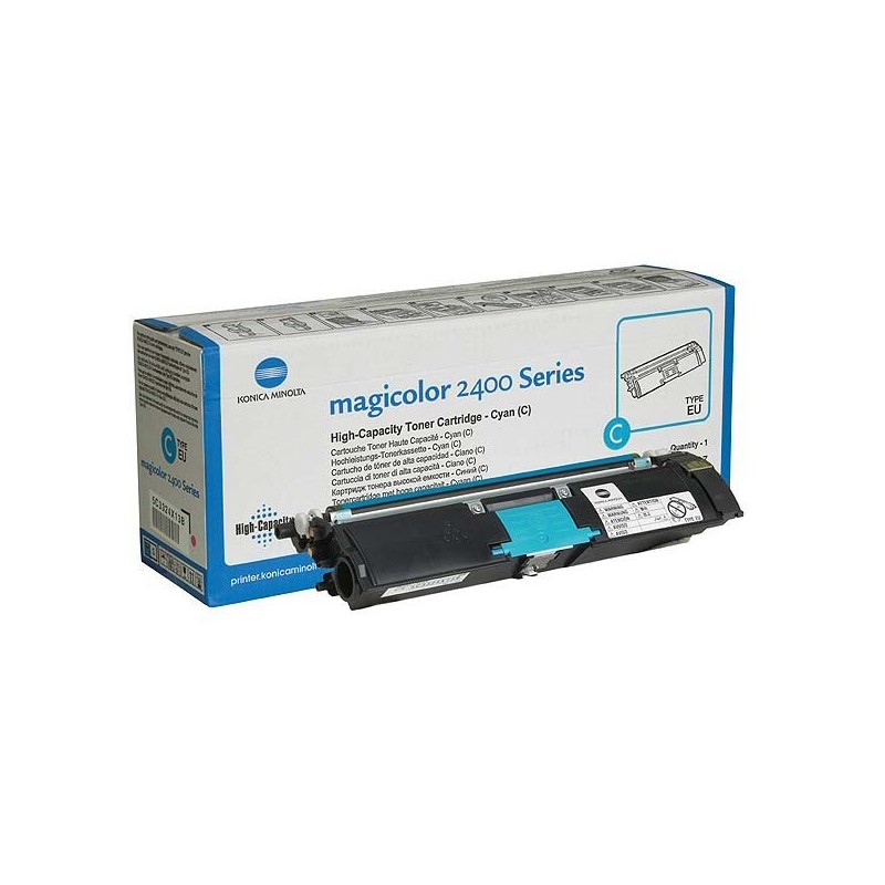 Konica Minolta oryginalny toner A00W332, cyan, 4500s, 1710-5890-07, z hologramem, Konica Minolta Magic Color 2400, 2430, 2450, -