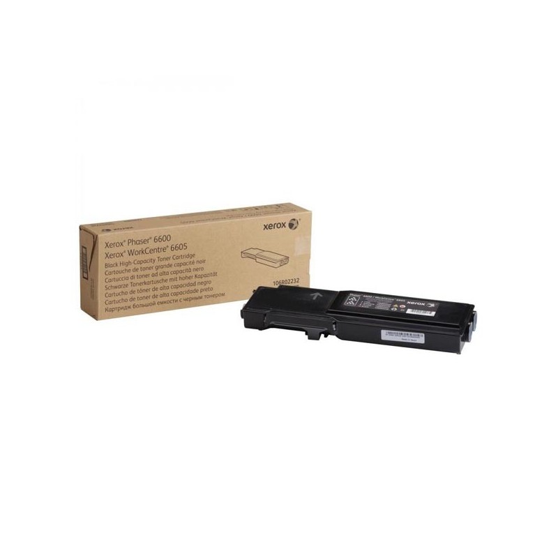 Xerox oryginalny toner 106R02232, black, 8000s, na rynek europejski, high capacity, Xerox Phaser 6600 DN, WorkCentre 6605 DN, 6 