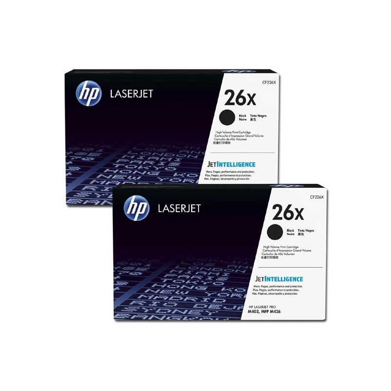 HP oryginalny toner CF226XD, black, 18000 (2x9000)s, HP 26X, high capacity, HP LaserJet Pro M402, Pro MFP M426, dual pack, 2x93 