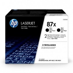 HP oryginalny toner CF287XD, black, 36000 (2x18000)s, HP 87X, HP LaserJet Enterprise M506dh,dn,n,x, M501n, dual pack, 2x2,7 kg, 