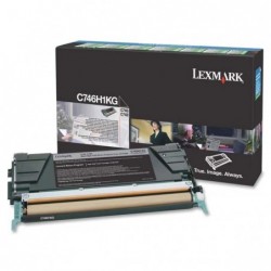 Lexmark oryginalny toner C746H1KG, black, 12000s, high capacity, return, Lexmark C746DN, C746DTN, C746N, C748DE, C748DTE, C748E 