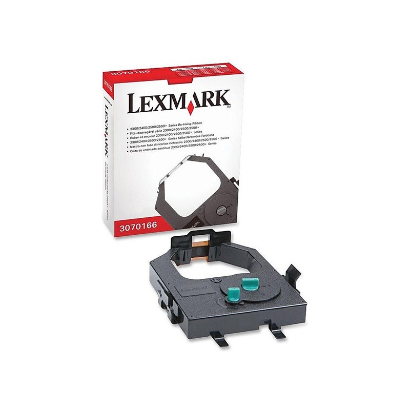 Lexmark oryginalny taśma do drukarek etykiet, 3070166, czarny druk/biały podkład - 1