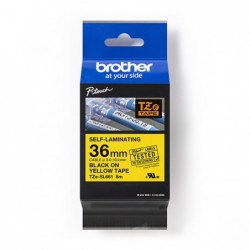 Brother oryginalny taśma do drukarek etykiet, Brother, TZE-SL661, czarny druk/żółty podkład, laminowane, 8m, 36mm - 1