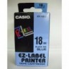Casio oryginalny taśma do drukarek etykiet, Casio, XR-18BU1, czarny druk/niebieski podkład, nielaminowany, 8m, 18mm - 1