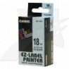 Casio oryginalny taśma do drukarek etykiet, Casio, XR-18X1, czarny druk/przezroczysty podkład, nielaminowany, 8m, 18mm - 1