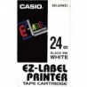Casio oryginalny taśma do drukarek etykiet, Casio, XR-24WE1, czarny druk/biały podkład, nielaminowany, 8m, 24mm - 1